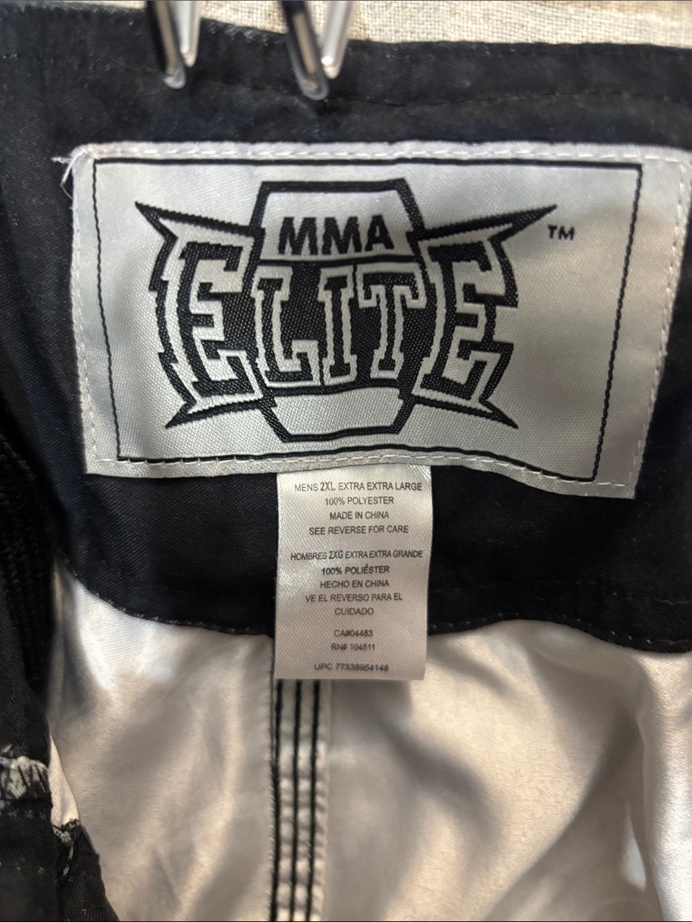 Vintage Y2K MMA Elite Skull&Chain Link Fight Shorts Cyber Grunge Black Big&Tall - Picture 2 of 13